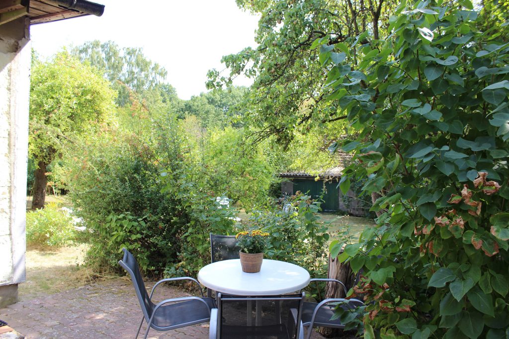Uckermark Ferienhaus Terrasse vor der Küche